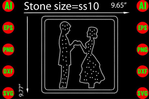 A Designer's Take on the Woman and Man Rhinestone Templates