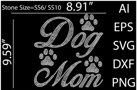 A Dog Mom's Premium Rhinestone Graphic for Crafters
