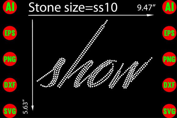 A Show Rhinestone Template for Bold T-Shirt Designs