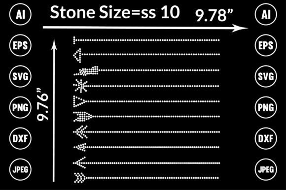 Arrow Rhinestone Graphics for Bold T-Shirt Designs