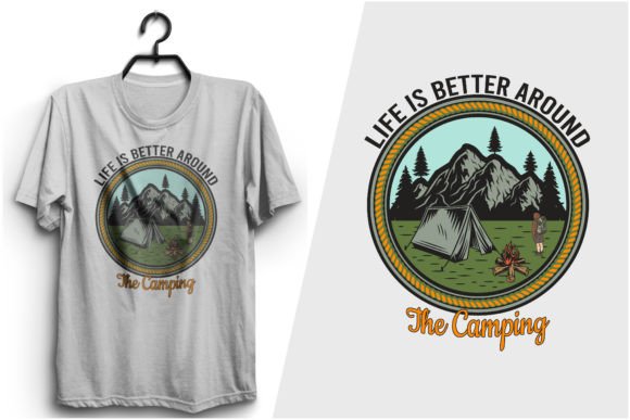 Camping T-shirt Design: A Versatile Graphic for Publishers