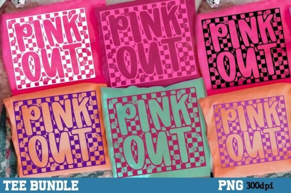 Checkered Pink out Breast Cancer PNG for Graphics and T-Shirts