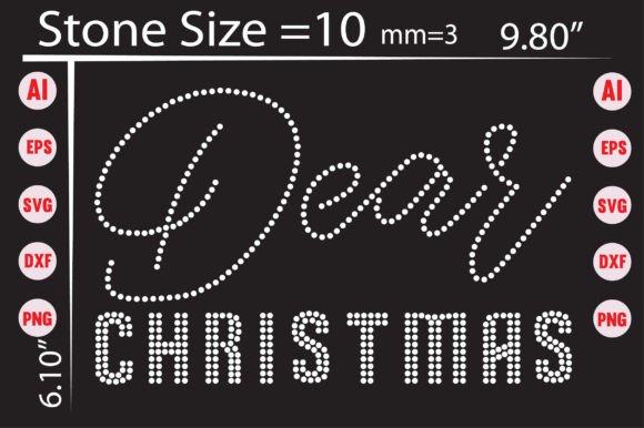 Christmas Rhinestone Templates for T-Shirt Designs and Graphics