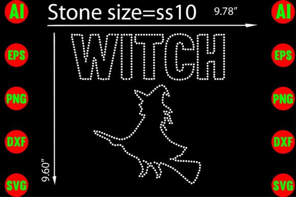 Crafting Witch Rhinestone Graphics for T-Shirt Designs