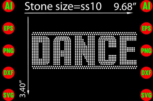 Dance Rhinestone Graphics for T-Shirt Designs & Brand Content