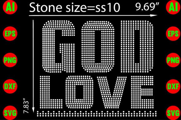 Evaluating God Love Rhinestone Graphics for T-Shirt Designs