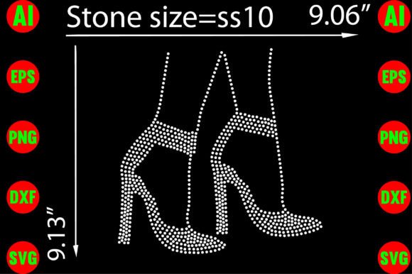 Evaluating Sexy Shoe Rhinestone Templates for T-Shirt Designs