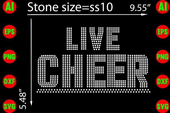 Evaluating the Live Cheer Rhinestone Design for T-Shirt Graphics