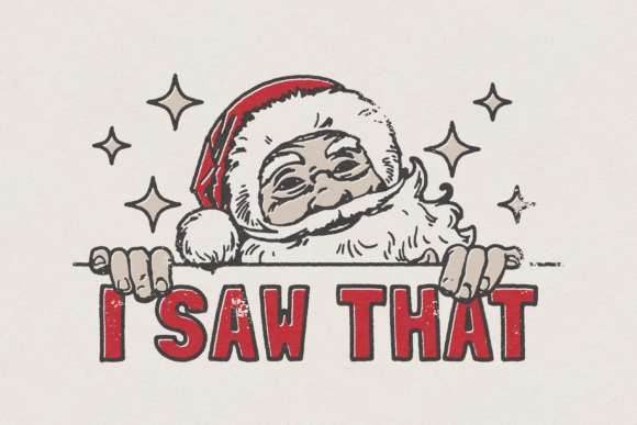 Funny Vintage Retro Santa: A Perfect Fit for T-Shirt Designs and Graphics