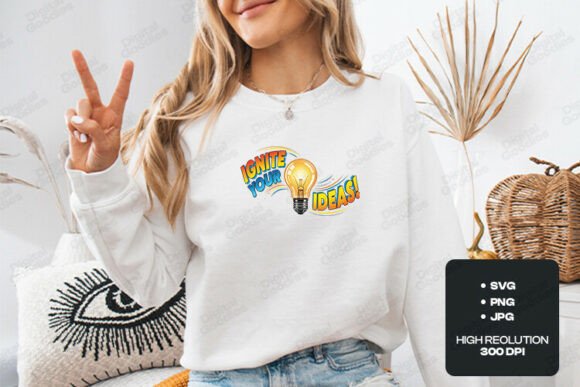 Ignite Your Ideas: A Bold Graphic for T-Shirt Designs