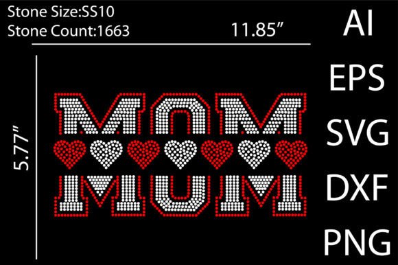Mom Rhinestone Templates: A Sparkle of Brand Personality for Graphics & T-Shirt Designs