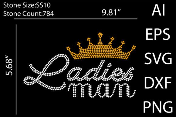 The Sparkle Factor: Ladies Man Rhinestone Graphics for Brand Design