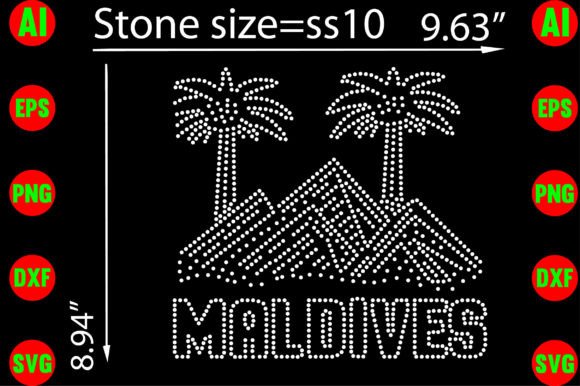 Using the Maldives Rhinestone Design for Editorial Graphics