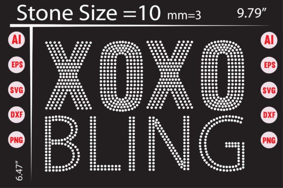 Xoxo Bling Templates for T-Shirt Designs & Graphics